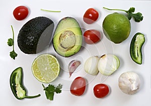 Guacamole Ingredients in a Still Life Photo