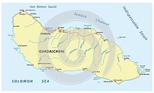 Guadalcanal Island map