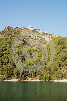 Guadalest reservoir and town