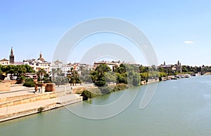 Guadalquivir River through Seville, Spain photo