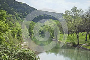 Guadalupe River in the Texas Hill Country during Spring photo