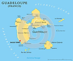 Guadeloupe Political Map