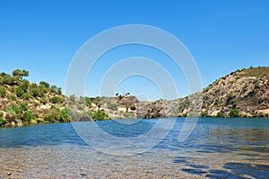 Guadiana river near Azenhas. Baixo Alentejo, Portugal