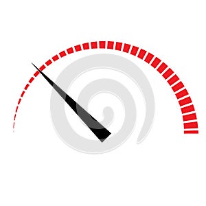 Guage, meter, level indicator icon. Calibration, benchmark, measure, chart, and graph concept illustration