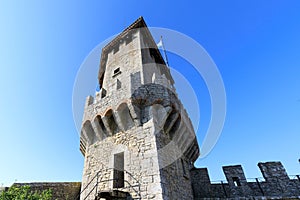 Guaita Castle in San Marino. Exterior of Rocca della Guaita castle