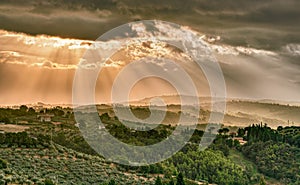 Gualdo Cattaneo, Perugia, Umbria, Italy: landscape at morning photo