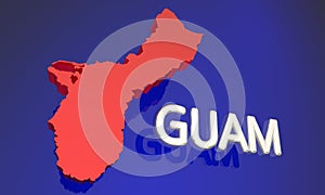 Guam GU Protectorate Territory Map Name