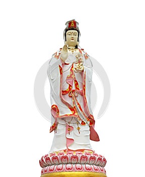 Guan Yin isolated the white background