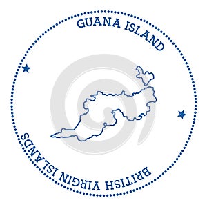 Guana Island map sticker.