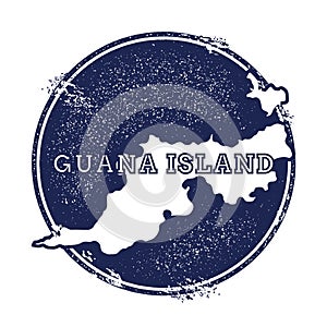 Guana Island vector map.