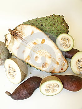 Guanabana soursop jenipapo jatoba tropical fruit brazilian seed Sao Paulo Brazil photo