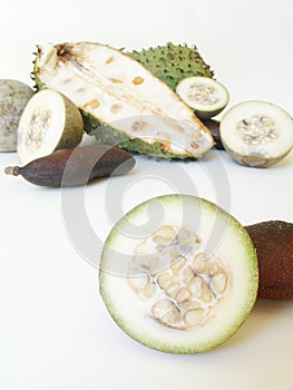 Guanabana soursop jenipapo jatoba tropical fruit brazilian seed Sao Paulo Brazil photo