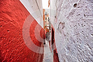 Guanajuato, famous Alley of the Kiss Callejon del Beso