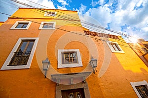 Guanajuato, Mexico, colorful colonial streets and architecture in Guanajuato historic center