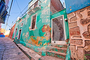 Guanajuato, Mexico, scenic colorful old town streets