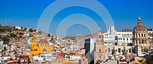 Guanajuato, Mexico, scenic colorful old town streets