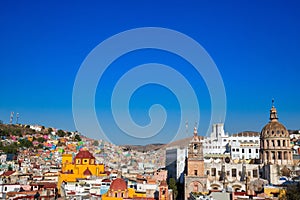 Guanajuato, Mexico, scenic colorful old town streets