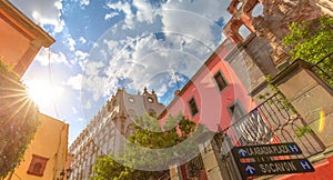 Guanajuato, Mexico, scenic colorful streets in historic city center