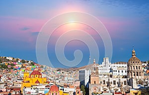 Guanajuato, Mexico, scenic old town streets