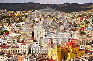 Guanajuato Mexico skyline view during the day