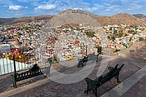 Guanajuato panoramic view from a scenic city lookout