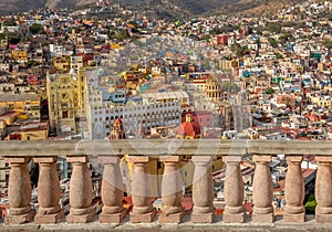 Guanajuato panoramic view from a scenic city lookout near Pipila Monument