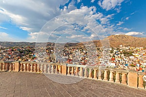 Guanajuato panoramic view from a scenic city lookout near Pipila Monument