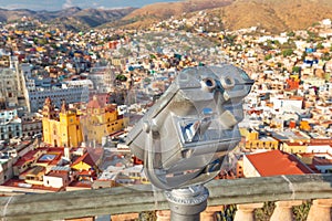 Guanajuato panoramic view from a scenic city lookout near Pipila Monument