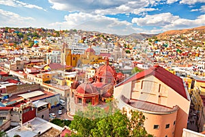 Guanajuato, scenic city lookout and panoramic views from city funicular