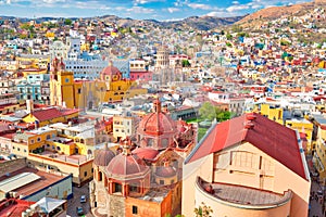 Guanajuato, scenic city lookout and panoramic views from city funicular