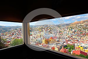 Guanajuato, scenic city lookout and panoramic views from city funicular