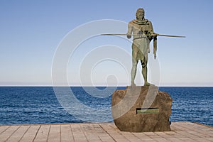 Guanche statue in Candelaria