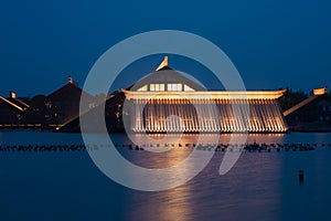 Guangfulin Archaeological Site at Night in Songjiang District, Shanghai, China