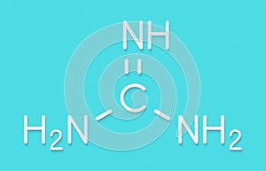 Guanidine molecule. Skeletal formula.