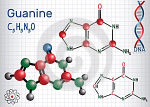 Guanine G, Gua - purine nucleobase, fundamental unit