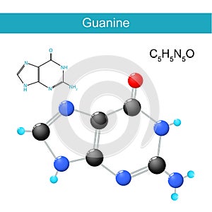 Guanine molecular chemical structural formula