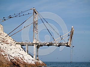 Guano collection structures at Islas Ballestas