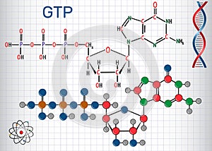 Guanosine triphosphate GTP molecule, it is used