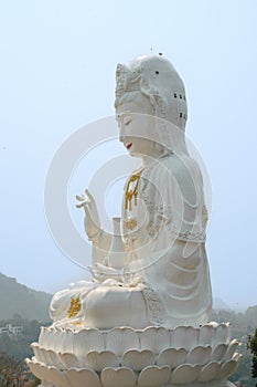 Guanyin statue in Chinese temple wat Hyua Pla Kang in Chiang Rai