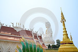 Guanyin statue in Chinese temple wat Hyua Pla Kang in Chiang Rai