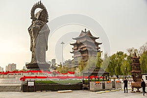 Guanying Buddha statue at Guiyuan Buddhist Temple in Wuhan Hubei China