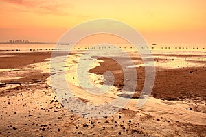 Guanyinshan sand beach dawn, srgb image