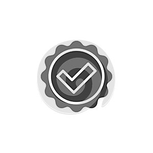 Guarantee, certified badge vector icon