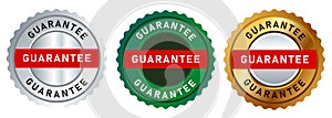 guarantee gold green and silver seal label badge sign satisfaction quality best certified