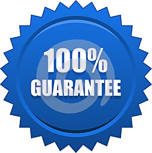 Guarantee seal stamp blue