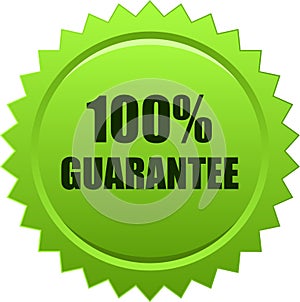 Guarantee seal stamp green