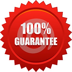 Guarantee seal stamp red