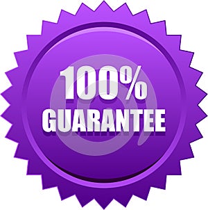 Guarantee seal stamp violet