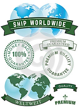 Guarantee and shipping labels