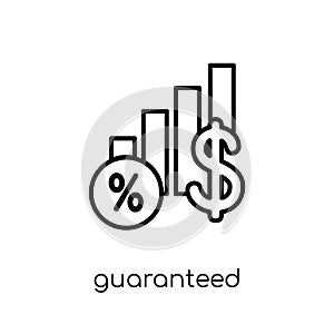 Guaranteed annuity rate icon. Trendy modern flat linear vector G